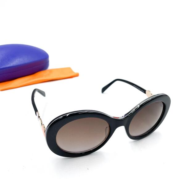 Emilio Pucci Sunglasses Black‎ Full Rim Oval Shape Frame EP 127 01T - Picture 2 of 12